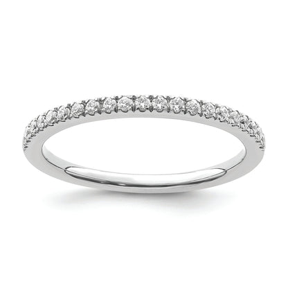 0.22ct. CZ Solid Real 14k White Polished Matching Wedding Wedding Band Ring
