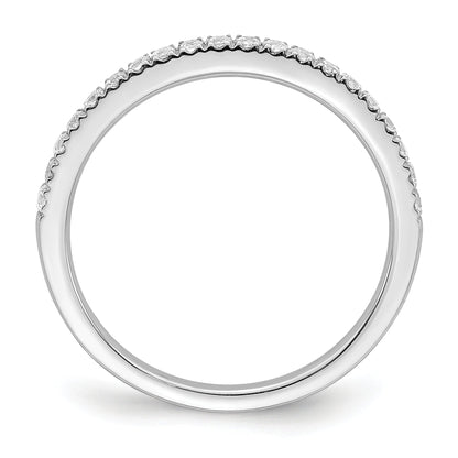 0.25ct. CZ Solid Real 14k White Polished Matching Wedding Wedding Band Ring