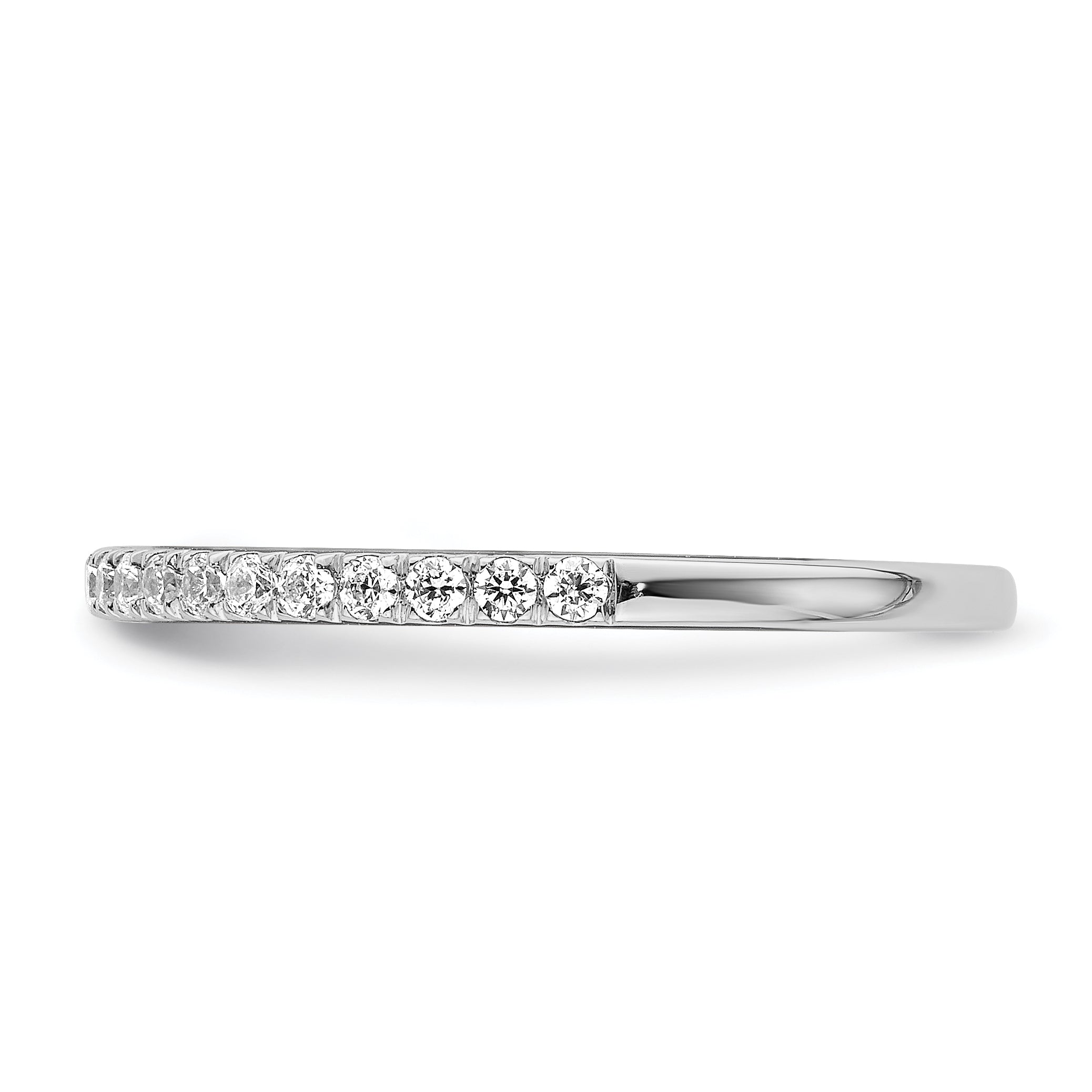 0.25ct. CZ Solid Real 14k White Polished Matching Wedding Wedding Band Ring