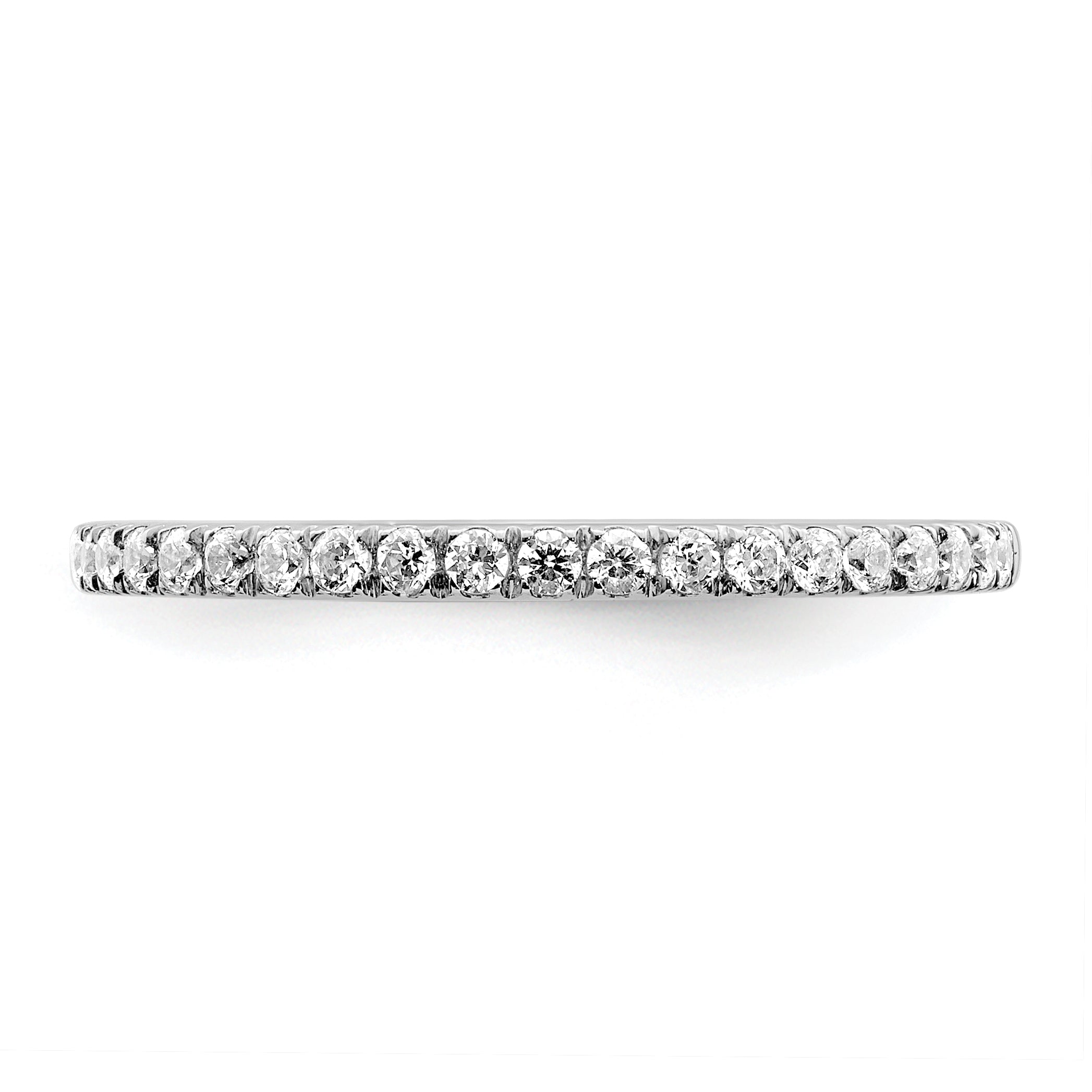 0.25ct. CZ Solid Real 14k White Polished Matching Wedding Wedding Band Ring