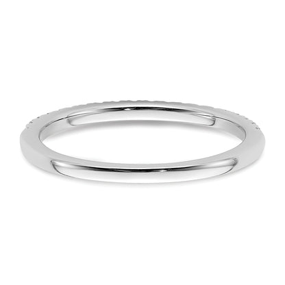0.25ct. CZ Solid Real 14k White Polished Matching Wedding Wedding Band Ring