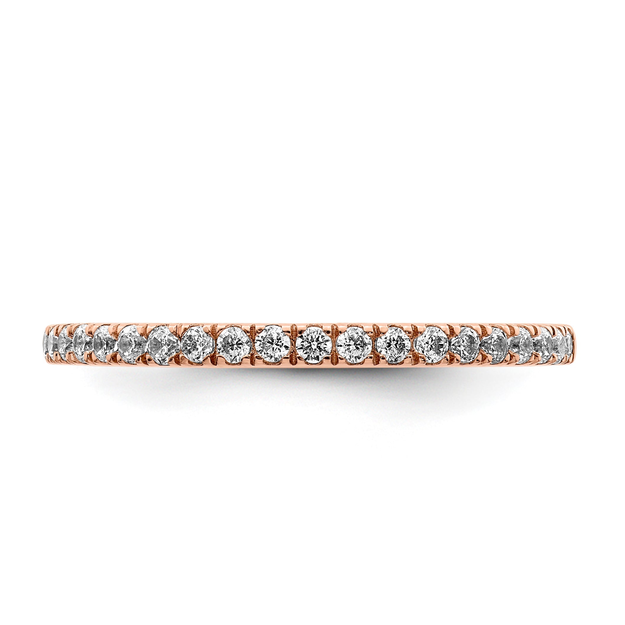 0.24ct. CZ Solid Real 14k White Polished Matching Wedding Wedding Band Ring