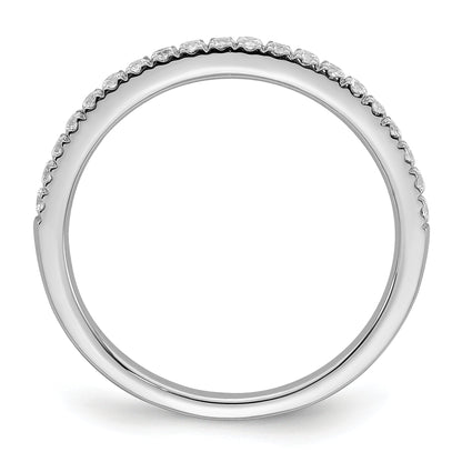 0.25ct. CZ Solid Real 14k White Polished Matching Wedding Wedding Band Ring