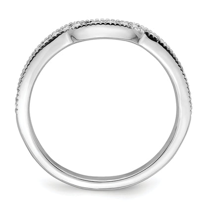 0.17ct. CZ Solid Real 14k White Polished Matching Wedding Wedding Band Ring