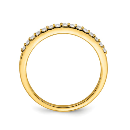 0.18ct. CZ Solid Real 14k Polished Matching Wedding Wedding Band Ring