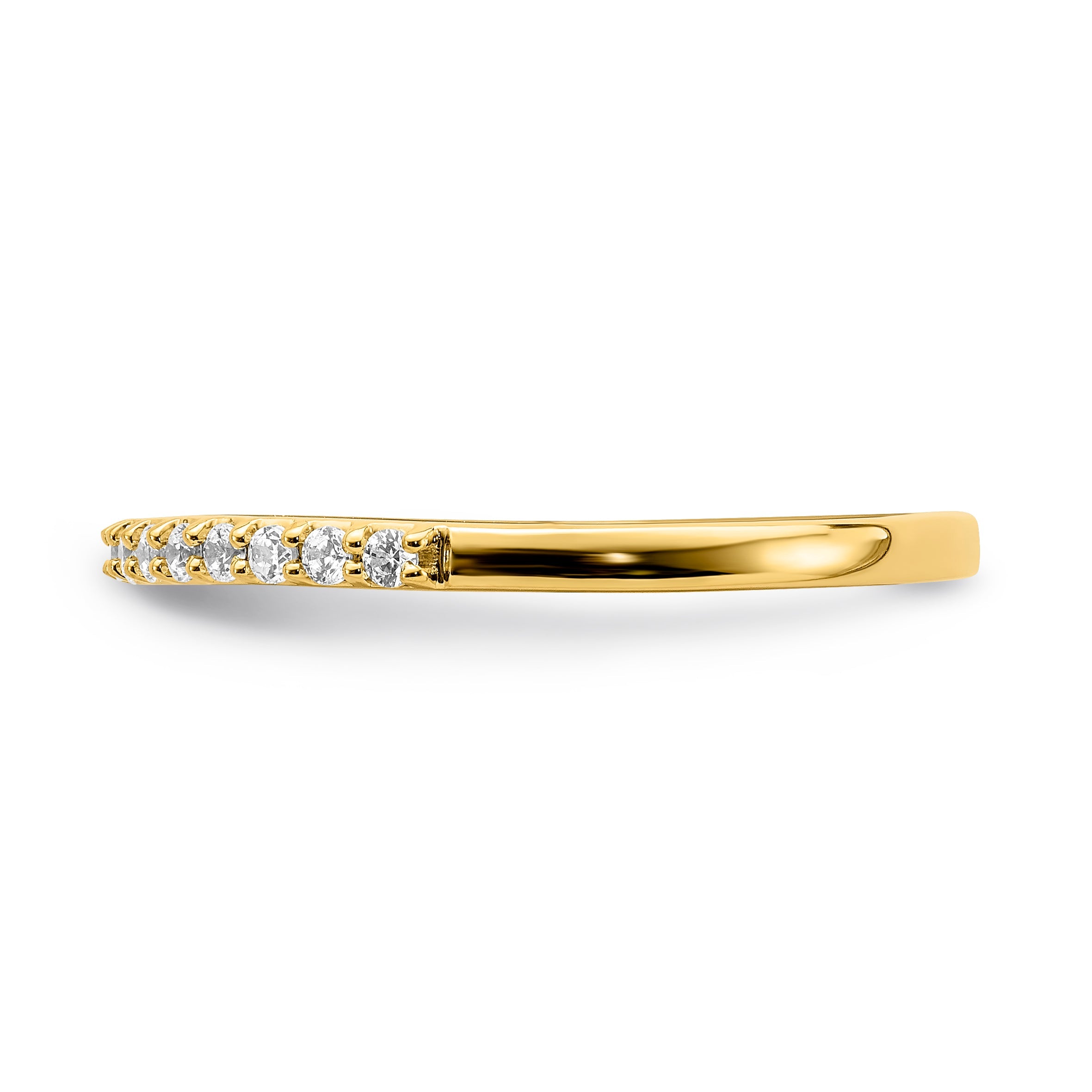 0.18ct. CZ Solid Real 14k Polished Matching Wedding Wedding Band Ring