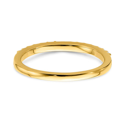 0.18ct. CZ Solid Real 14k Polished Matching Wedding Wedding Band Ring