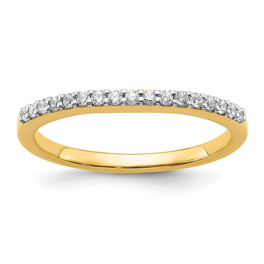 0.18ct. CZ Solid Real 14k Polished Matching Wedding Wedding Band Ring