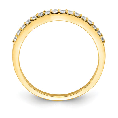 0.19ct. CZ Solid Real 14k Polished Matching Wedding Wedding Band Ring