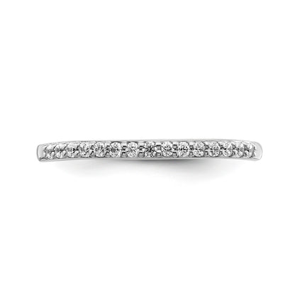 0.16ct. CZ Solid Real 14k Polished Matching Wedding Wedding Band Ring