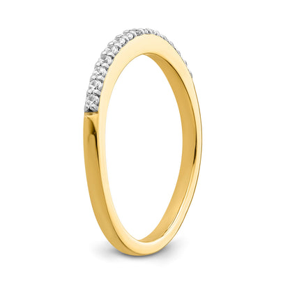 0.16ct. CZ Solid Real 14k Polished Matching Wedding Wedding Band Ring