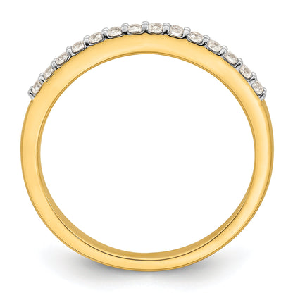 0.17ct. CZ Solid Real 14k Polished Matching Wedding Wedding Band Ring