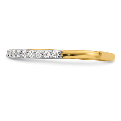 0.17ct. CZ Solid Real 14k Polished Matching Wedding Wedding Band Ring