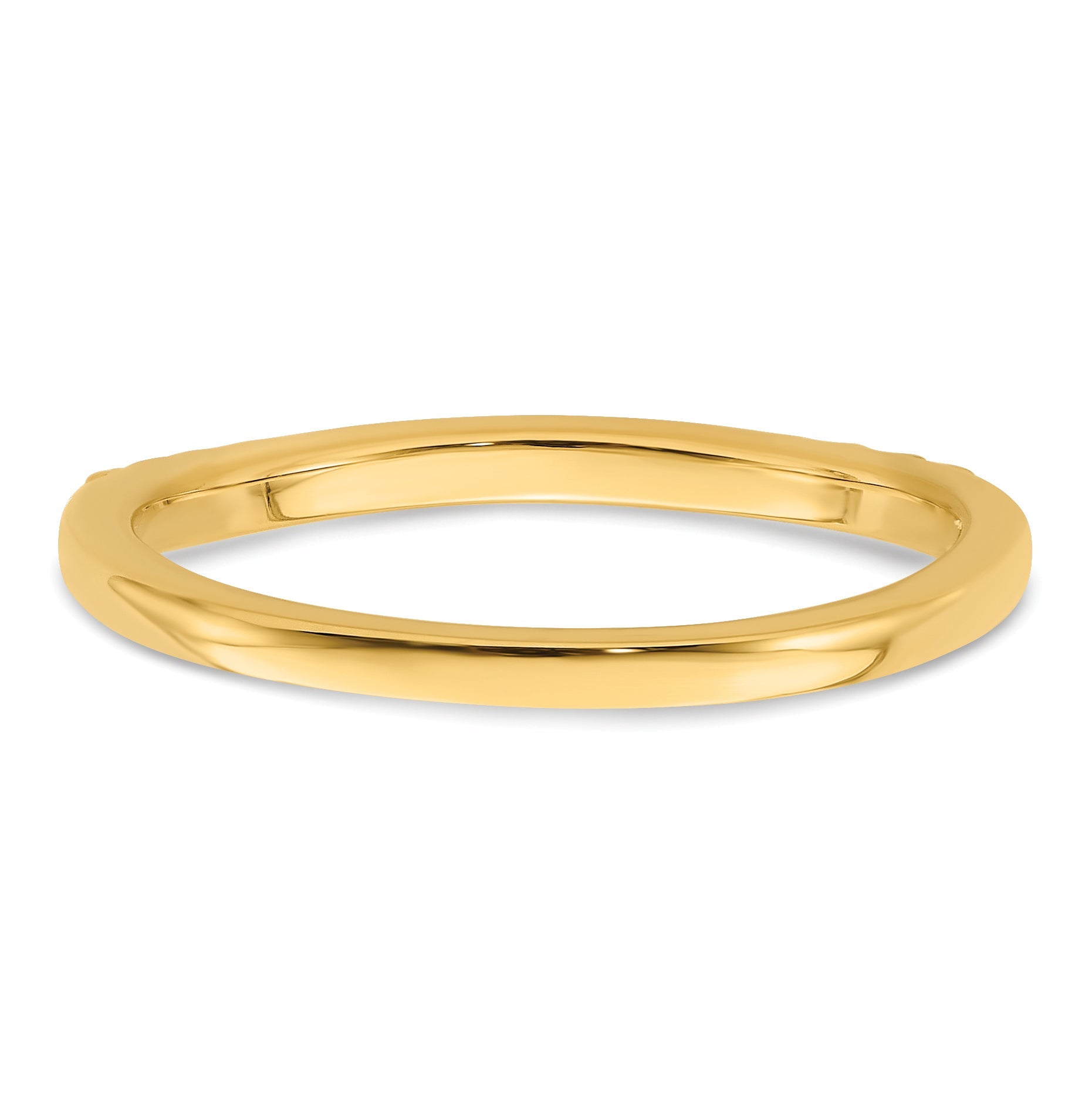 0.17ct. CZ Solid Real 14k Polished Matching Wedding Wedding Band Ring