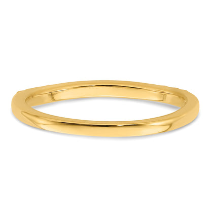 0.17ct. CZ Solid Real 14k Polished Matching Wedding Wedding Band Ring