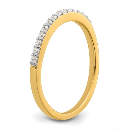 0.17ct. CZ Solid Real 14k Polished Matching Wedding Wedding Band Ring