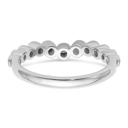0.25ct. CZ Solid Real 14k White Polished Matching Wedding Wedding Band Ring