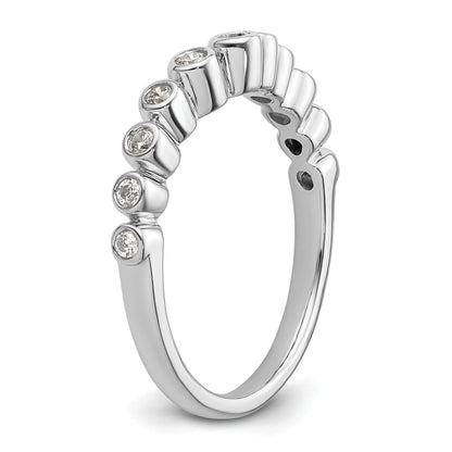 0.25ct. CZ Solid Real 14k White Polished Matching Wedding Wedding Band Ring