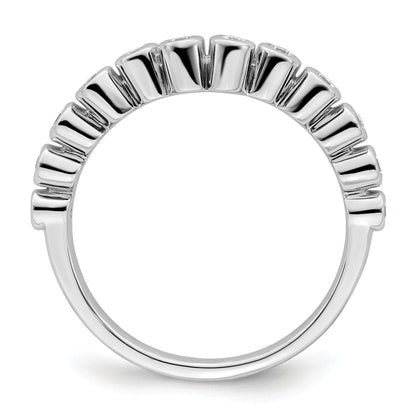 0.25ct. CZ Solid Real 14k White Polished Matching Wedding Wedding Band Ring