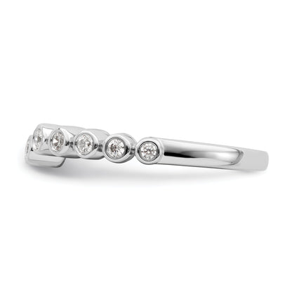 0.25ct. CZ Solid Real 14k White Polished Matching Wedding Wedding Band Ring