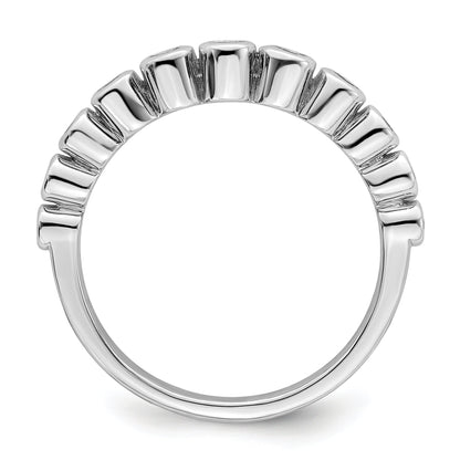 0.25ct. CZ Solid Real 14k White Polished Matching Wedding Wedding Band Ring
