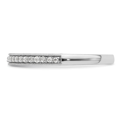 0.16ct. CZ Solid Real 14K White Gold Complete Wedding Wedding Band Ring