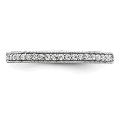 0.16ct. CZ Solid Real 14K White Gold Complete Wedding Wedding Band Ring