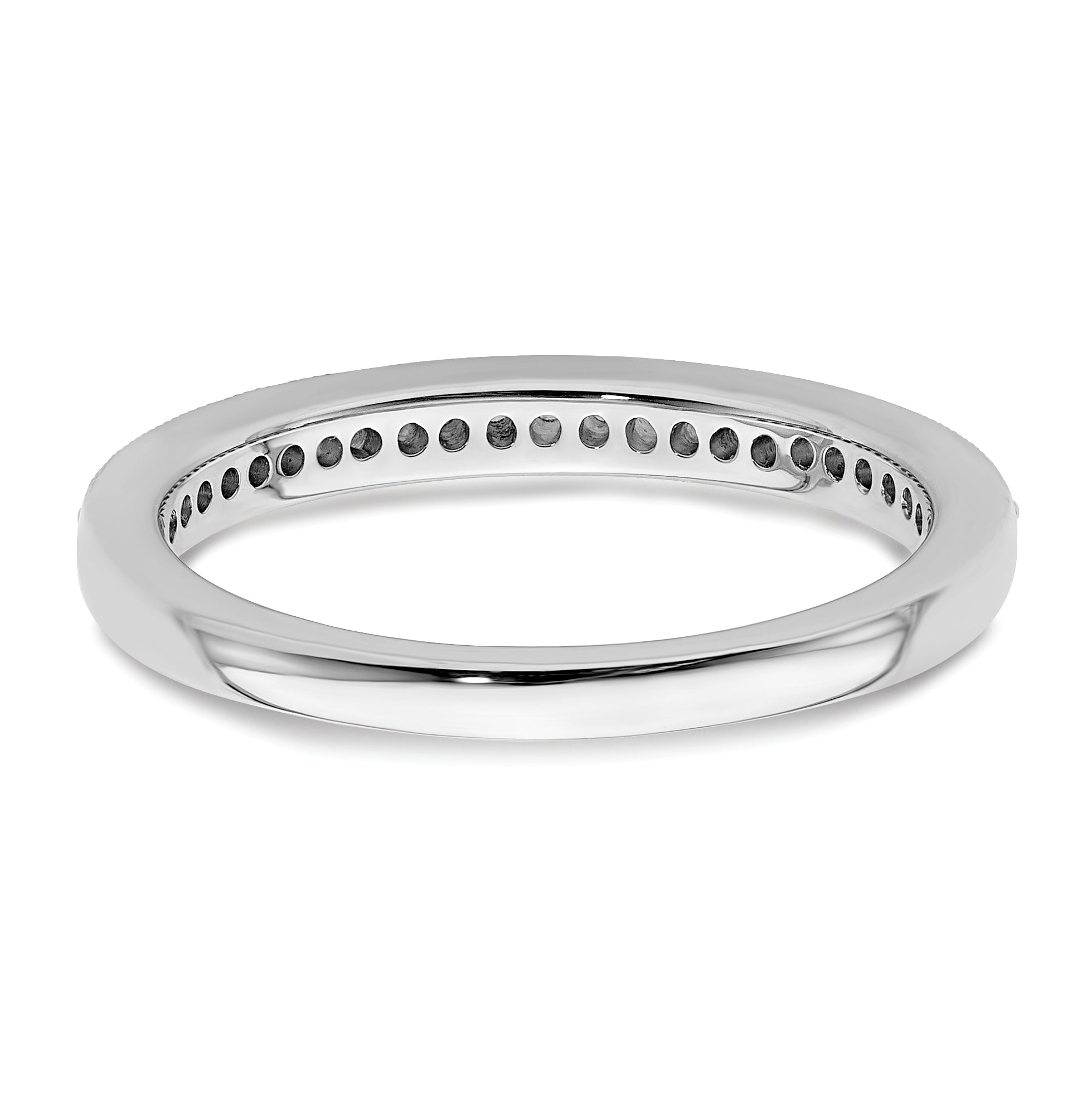 0.16ct. CZ Solid Real 14K White Gold Complete Wedding Wedding Band Ring