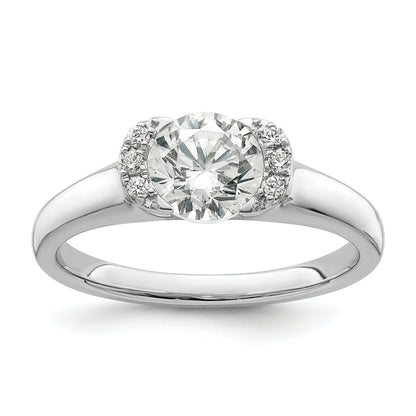 1.00ct. CZ Solid Real 14K White Gold Engagement Ring