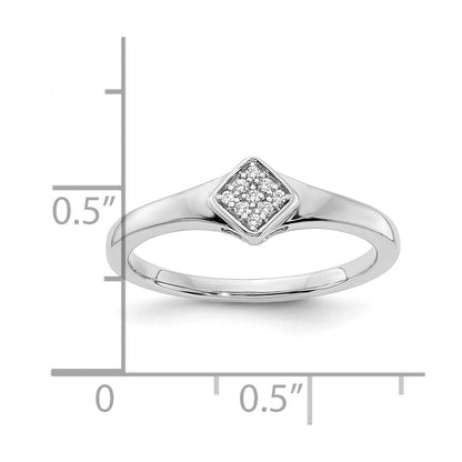 14k white gold polished fancy real diamond ring rm8409 005 wa