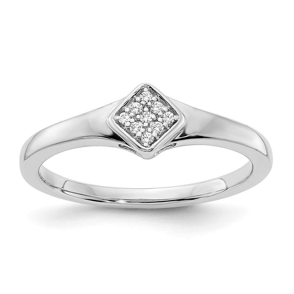 14k white gold polished fancy real diamond ring rm8409 005 wa