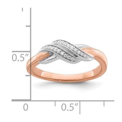 14k two tone gold white rose polished fancy real diamond ring rm8419 007 wra