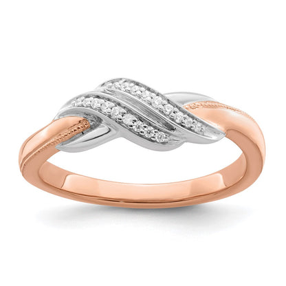 14k two tone gold white rose polished fancy real diamond ring rm8419 007 wra