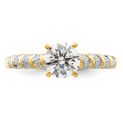 1.00ct. CZ Solid Real 14K Twisted Engagement Ring