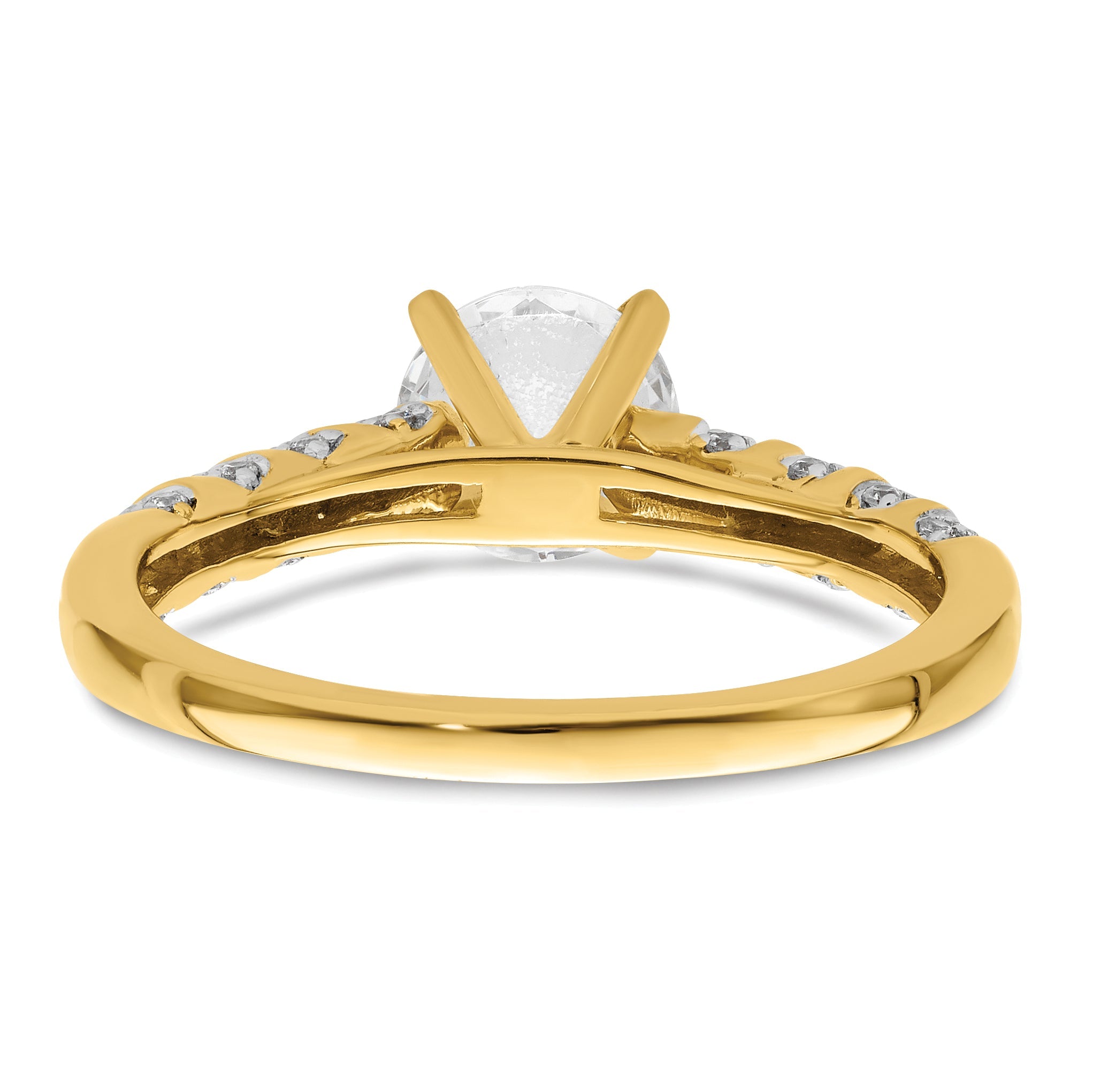 1.00ct. CZ Solid Real 14K Twisted Engagement Ring