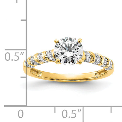 1.00ct. CZ Solid Real 14K Twisted Engagement Ring