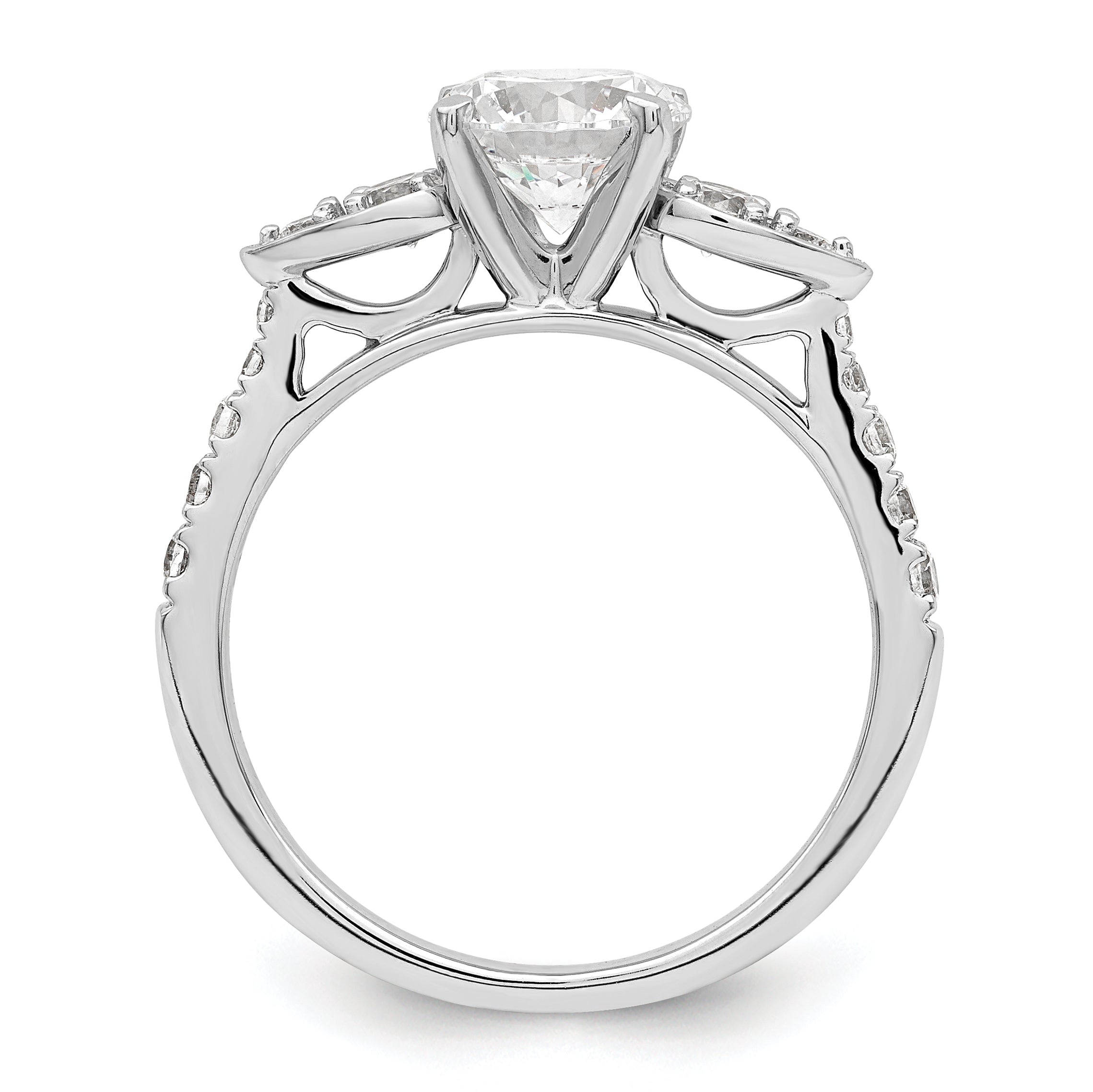1.25ct. CZ Solid Real 14K White Gold Engagement Ring