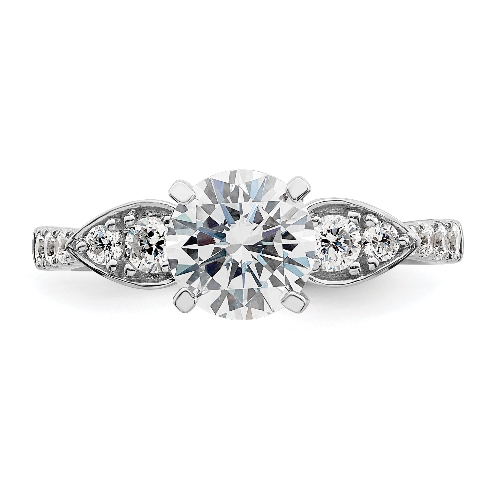 1.25ct. CZ Solid Real 14K White Gold Engagement Ring