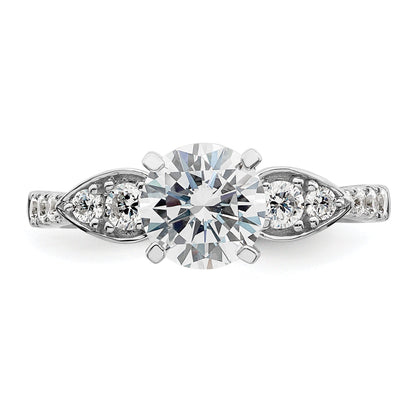1.25ct. CZ Solid Real 14K White Gold Engagement Ring