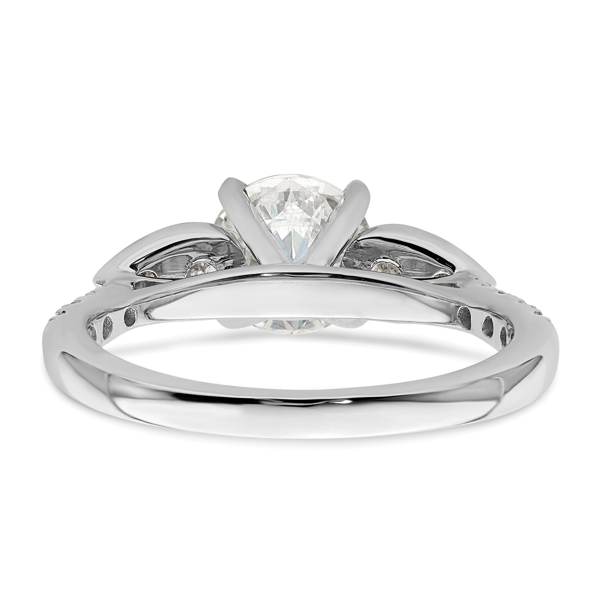 1.25ct. CZ Solid Real 14K White Gold Engagement Ring