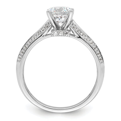 1.00ct. CZ Solid Real 14K White Gold Engagement Ring