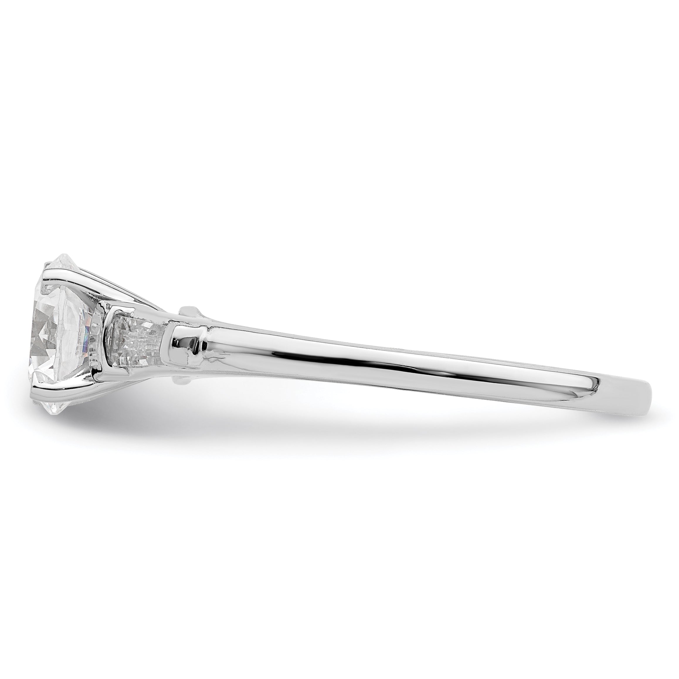 1.00ct. CZ Solid Real 14K White Gold Engagement Ring