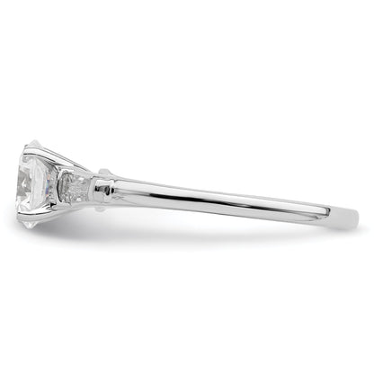 1.00ct. CZ Solid Real 14K White Gold Engagement Ring