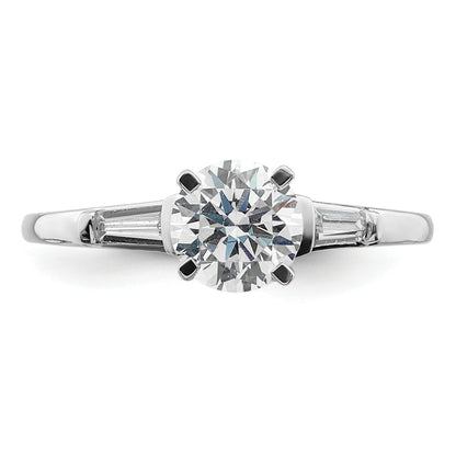 1.00ct. CZ Solid Real 14K White Gold Engagement Ring