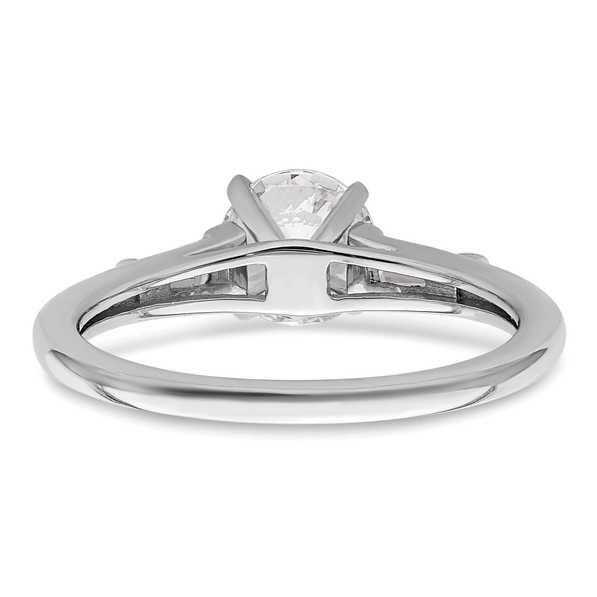1.00ct. CZ Solid Real 14K White Gold Engagement Ring