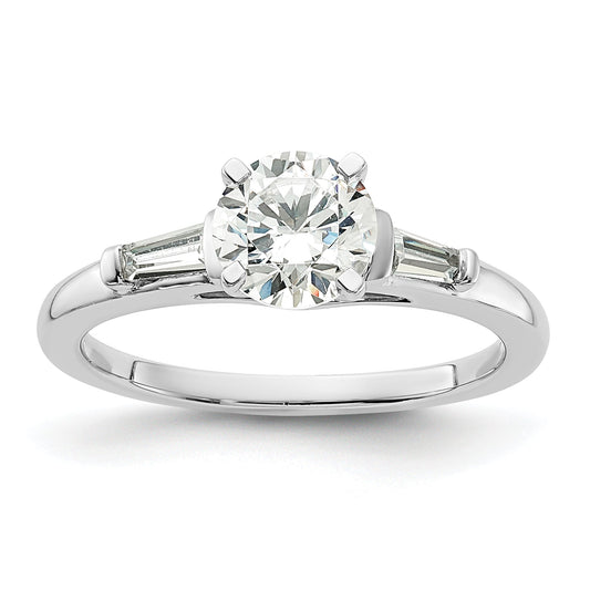 1.00ct. CZ Solid Real 14K White Gold Engagement Ring