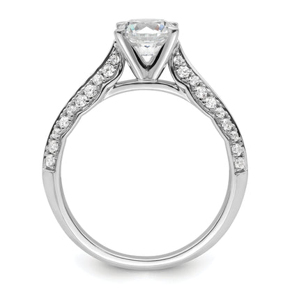 1.00ct. CZ Solid Real 14K White Gold Engagement Ring