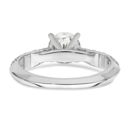 1.00ct. CZ Solid Real 14K White Gold Engagement Ring