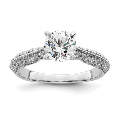 1.00ct. CZ Solid Real 14K White Gold Engagement Ring
