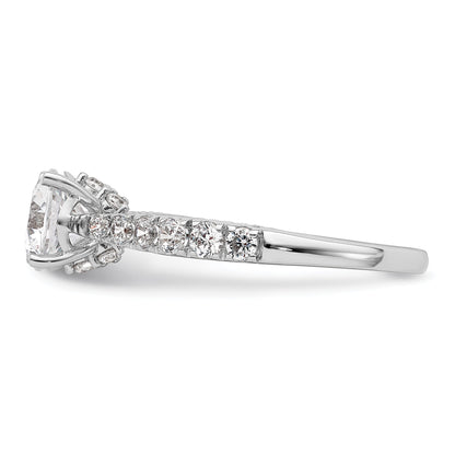 1.00ct. CZ Solid Real 14K White Gold Engagement Ring